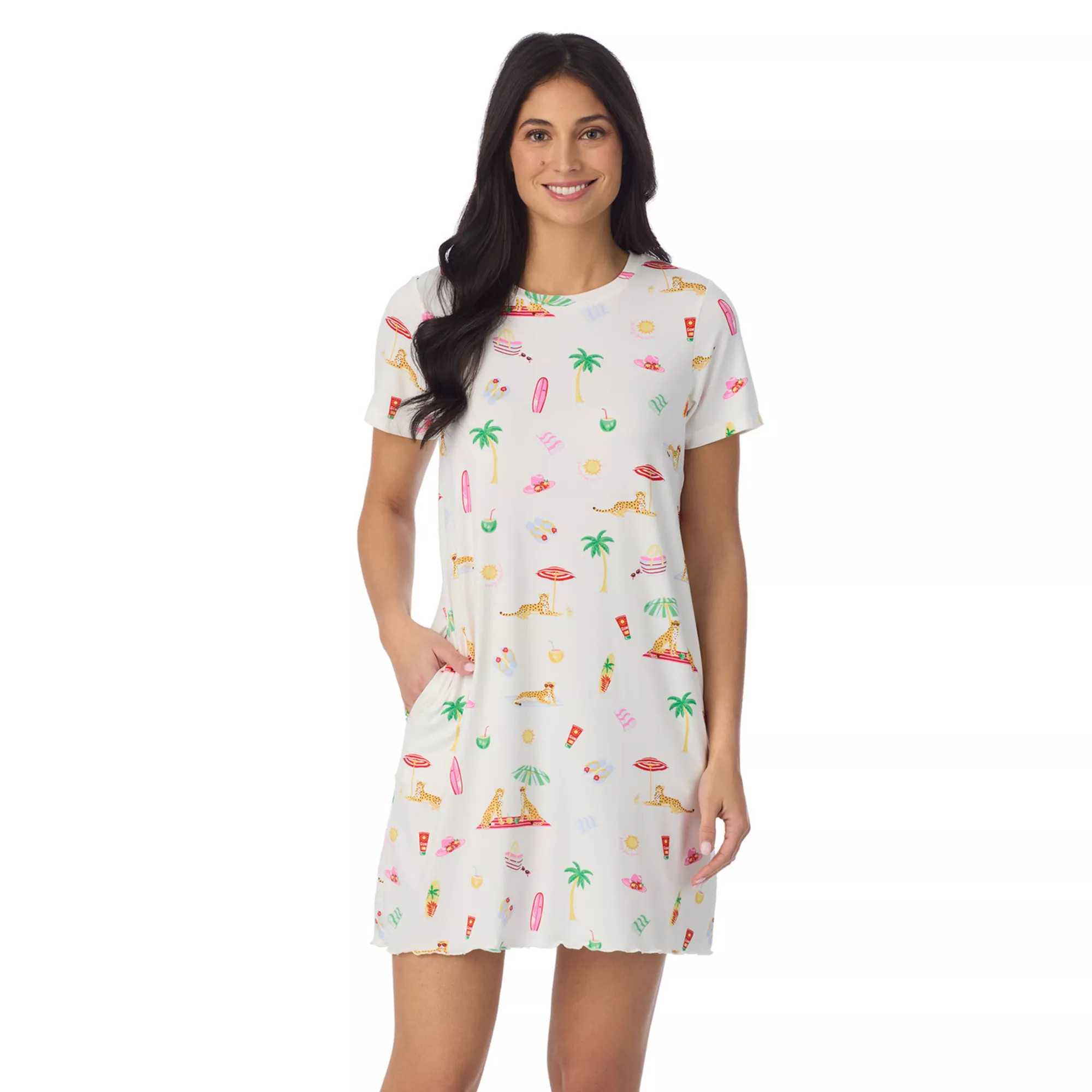 Women's Beauty Sleep Social Cozy Short Sleeve Sleepshirt | Kohl's