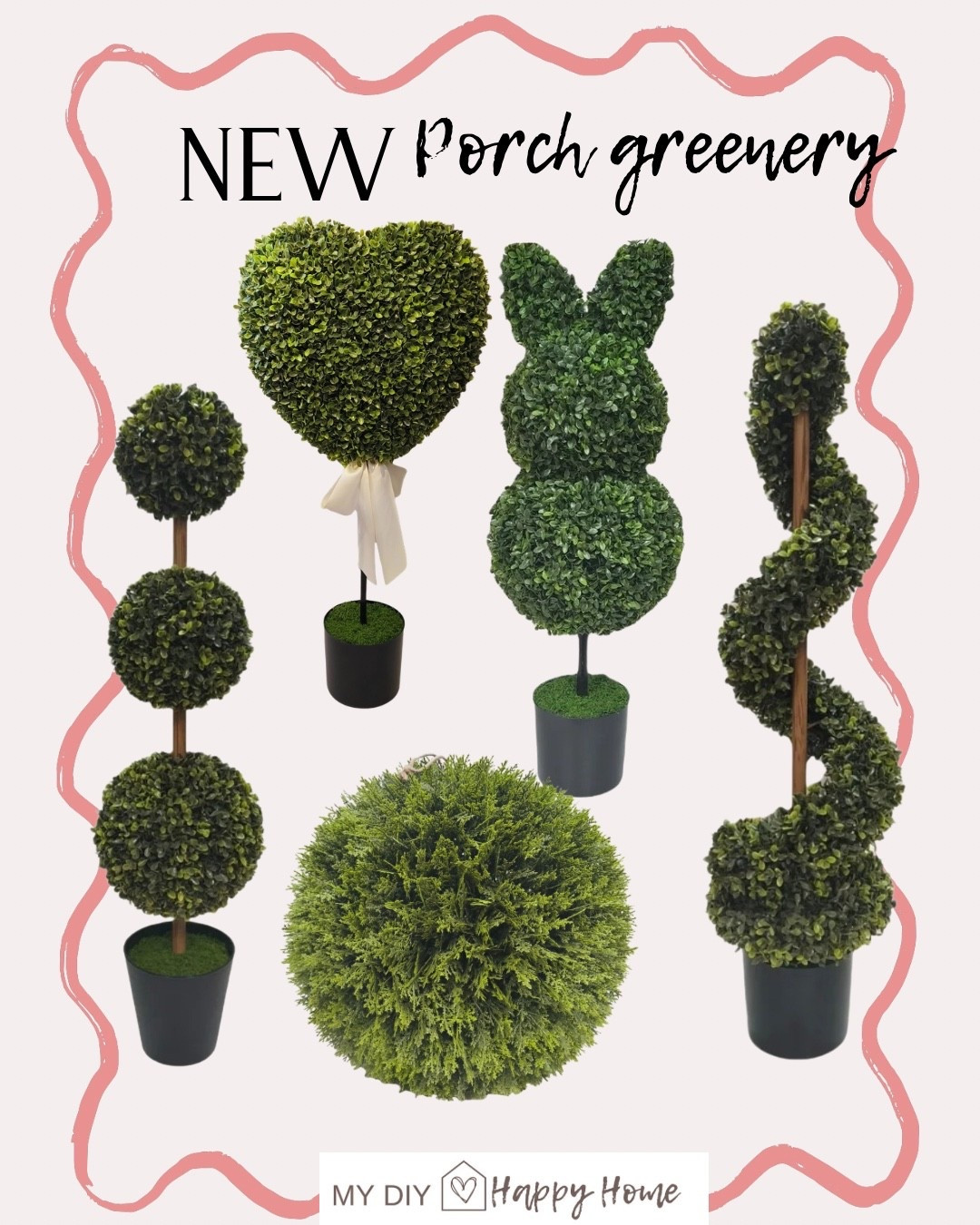 New greenery to freshen up your porch 

Evergreen ball
Boxwood topiaries 
Porch decor 
Porch refresh 

#LTKFindsUnder100 #LTKSeasonal #LTKHome