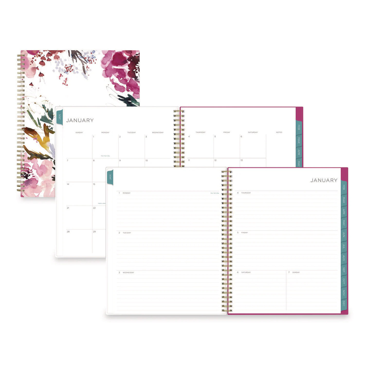 Blue Sky Kelly Ventura Magenta Bloom Weekly Monthly Planner Floral Artwork 11 x 8.5 Cover 12 Month Jan to Dec 2026 | ESNBLS140945 | Lowe's