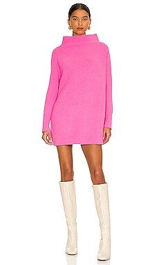 Free People Ottoman Slouchy Tunic Sweater Dress in Electric Pink from Revolve.com | Revolve Clothing (Global)