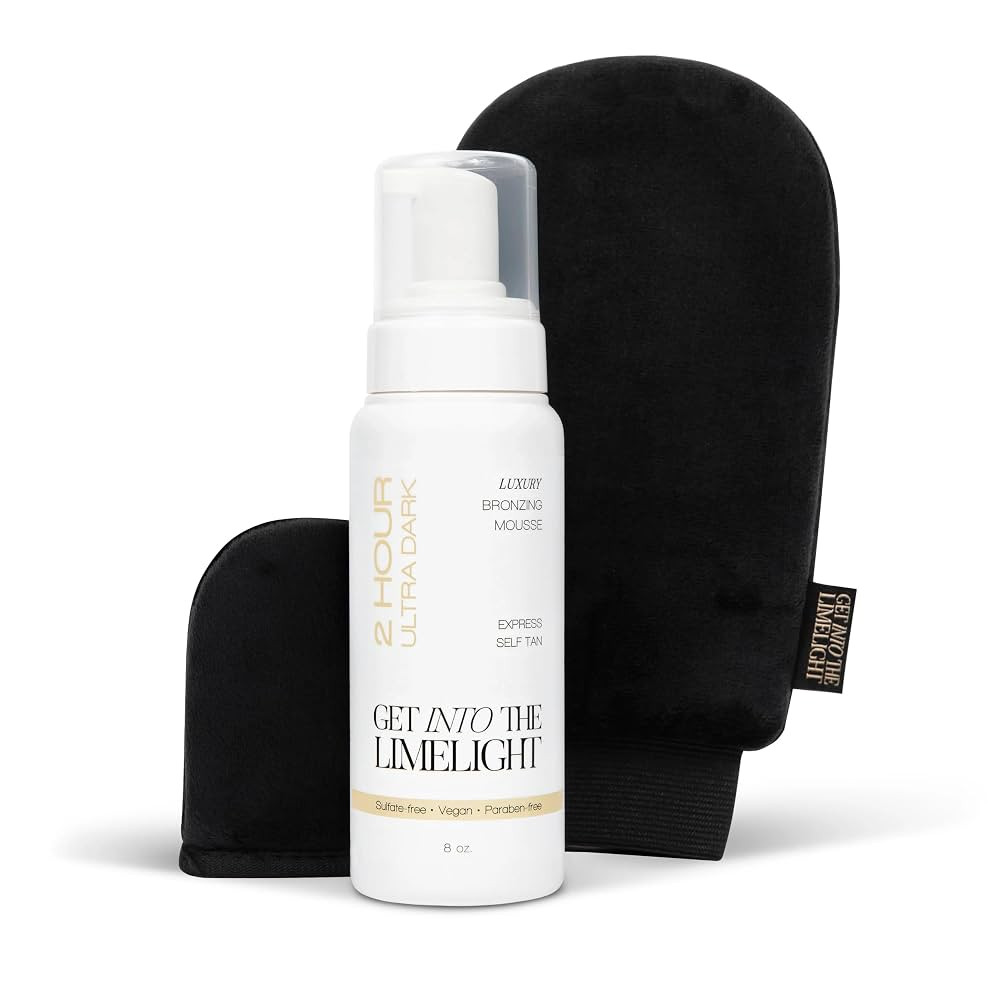 2 Hour Ultra Dark Starter Pack: 2 Hour Ultra Dark Sunless Tanning Mousse + Applicator Mitts | Amazon (US)