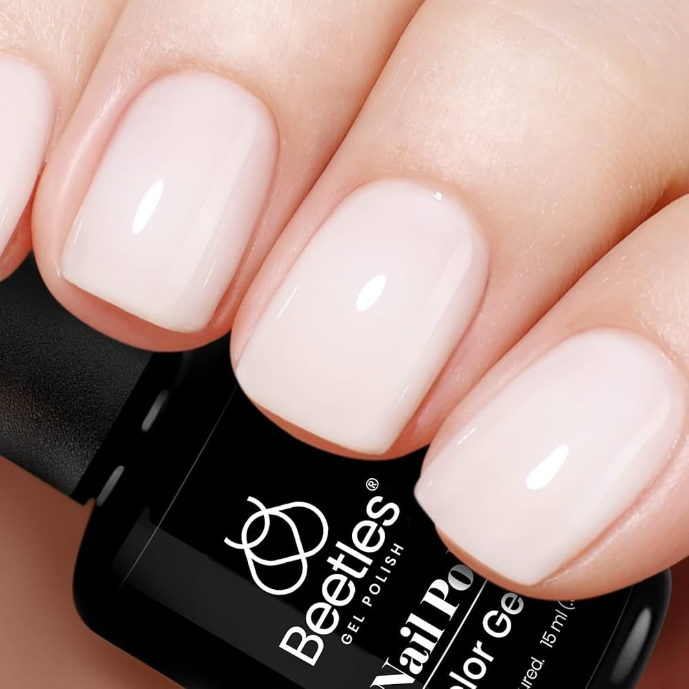 Beetles Neutral Gel Nail Polish 15ml Milky White Jelly Gel Polish Set Nude Color Translucent Shee... | Amazon (US)