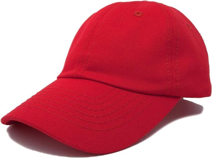 DALIX Youth Childrens Cotton Cap Plain Hat Black Khaki Navy Pink Red White | Amazon (US)