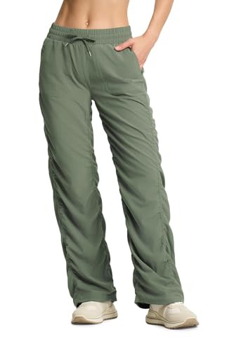 Yogipace Women's Lightweight Wrinkle Resistant Dance Studio Pants,Travel Pant with UV Protection,31",Grey Sage,Size M | Amazon (US)