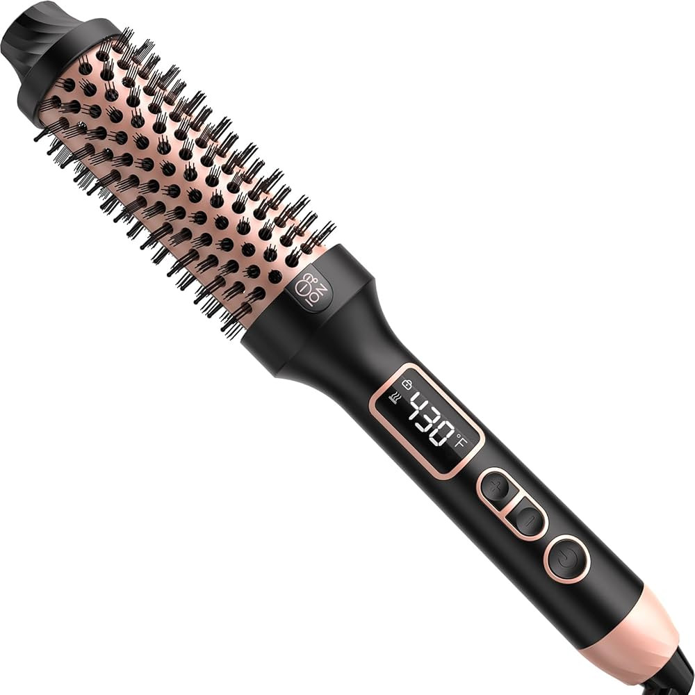 Nimmu Thermal Brush for Blowout Look, 1.5 inch Heated Round Brushes Curling Iron with 10 Temperat... | Amazon (US)