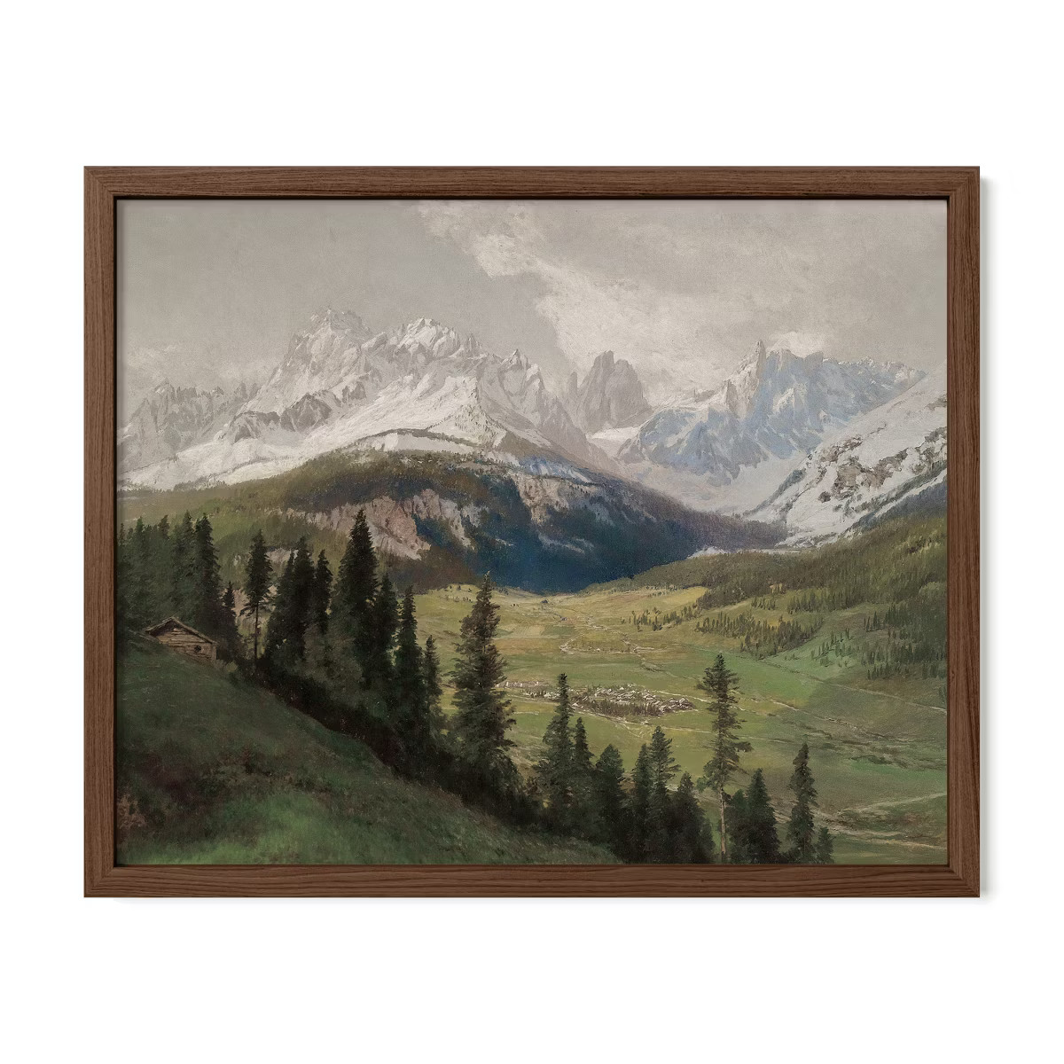 Framed Vintage Mountain Landscape Print – Vintage Artwork & Nature Wall Art | Target