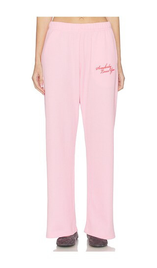 The Mayfair Group Somebody Love You Wide Leg Sweatpants in Pink. - size M/L | Revolve Clothing (Global)