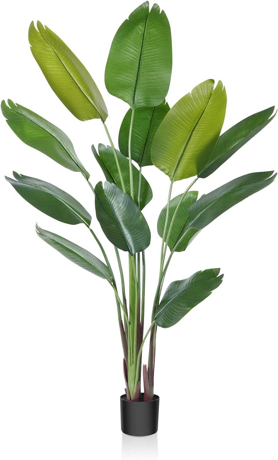 CROSOFMI Artificial Bird of Paradise Plant 6 Feet Fake Tropical Palm Tree with 13 Leaves,Perfect ... | Amazon (US)