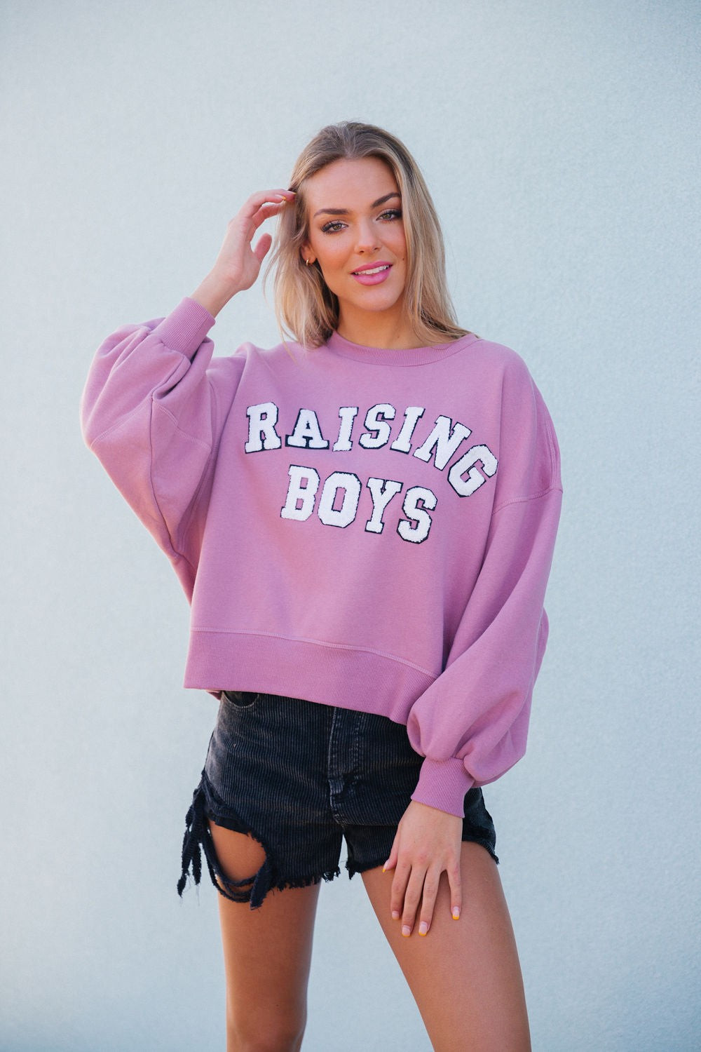 RAISING BOYS MAUVE PINK PULLOVER | Judith March