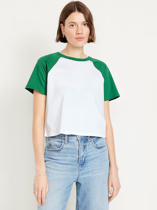 EveryWear Raglan Crop T-Shirt | Old Navy | Old Navy (US)