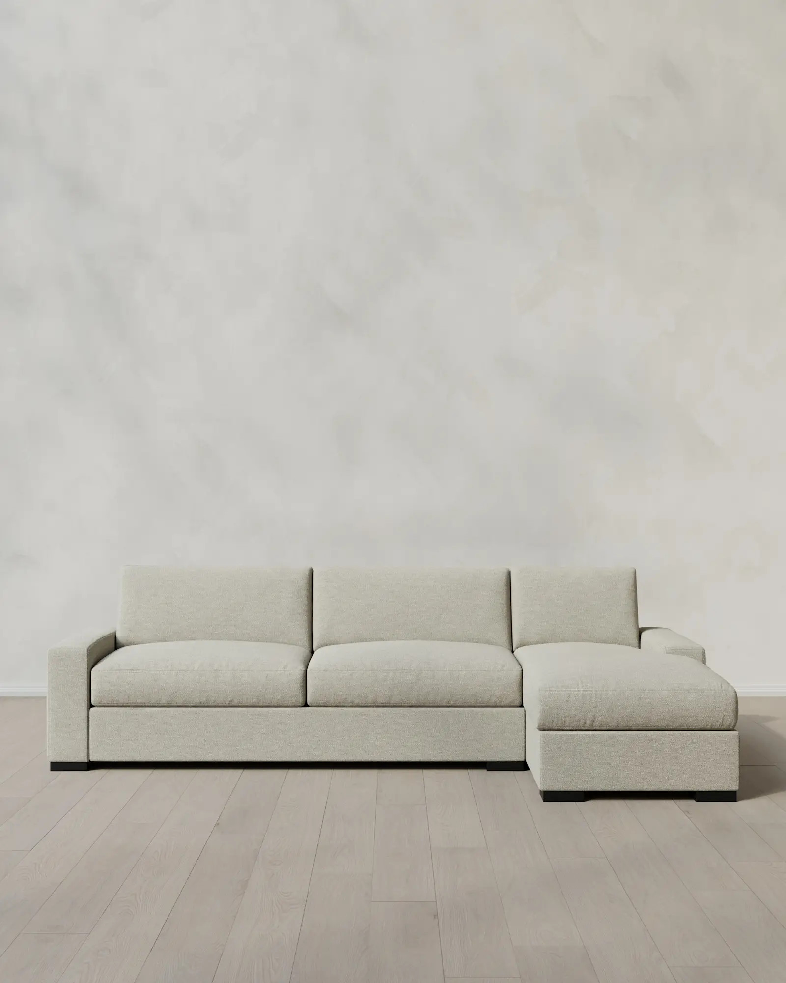 Performance Basketweave Track Arm Chaise Sectional | Quince