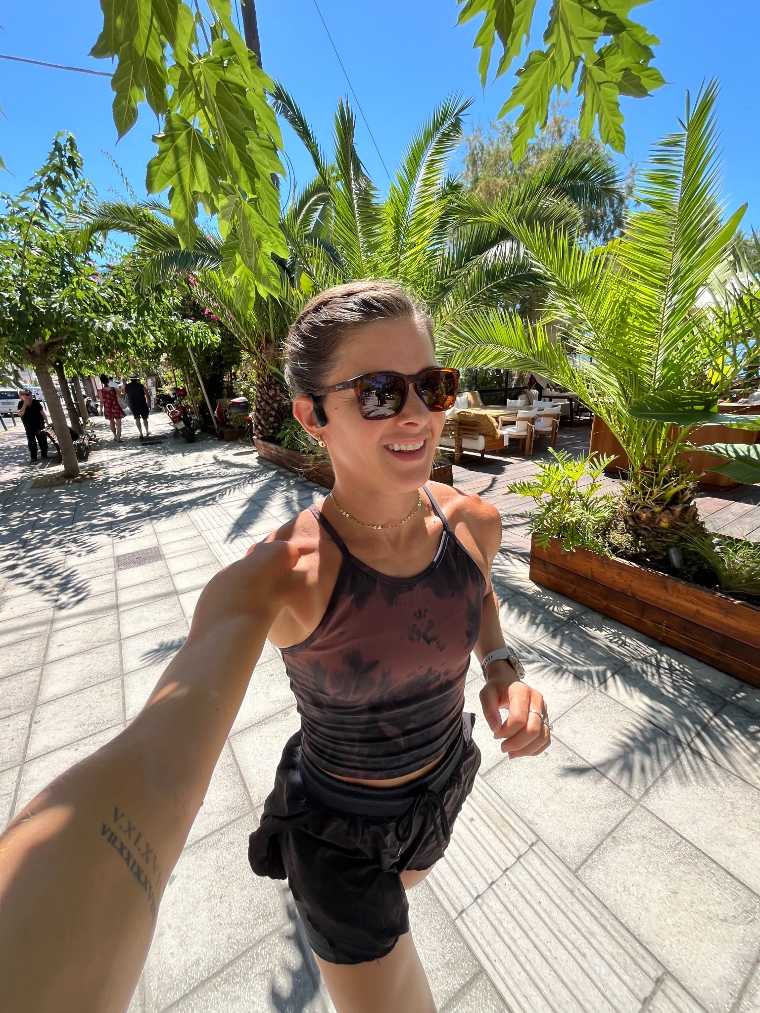 Run in Greece 🇬🇷 
Fit is Senita and wearing smalls in both!

#LTKTravel #LTKFindsUnder50 #LTKActive