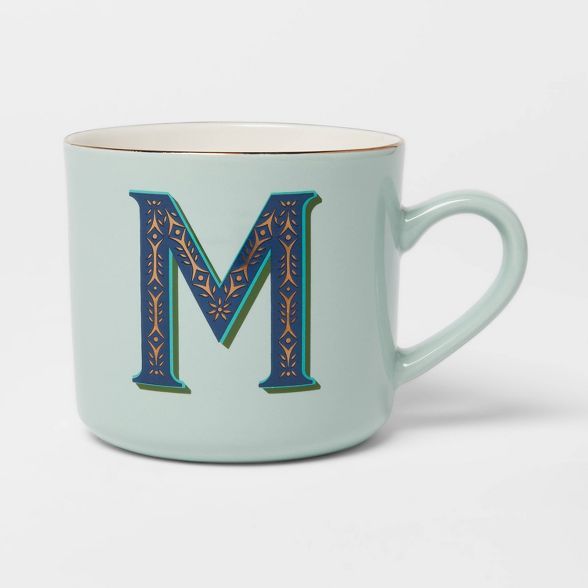 16oz Stoneware Monogram Mug M - Opalhouse™ | Target