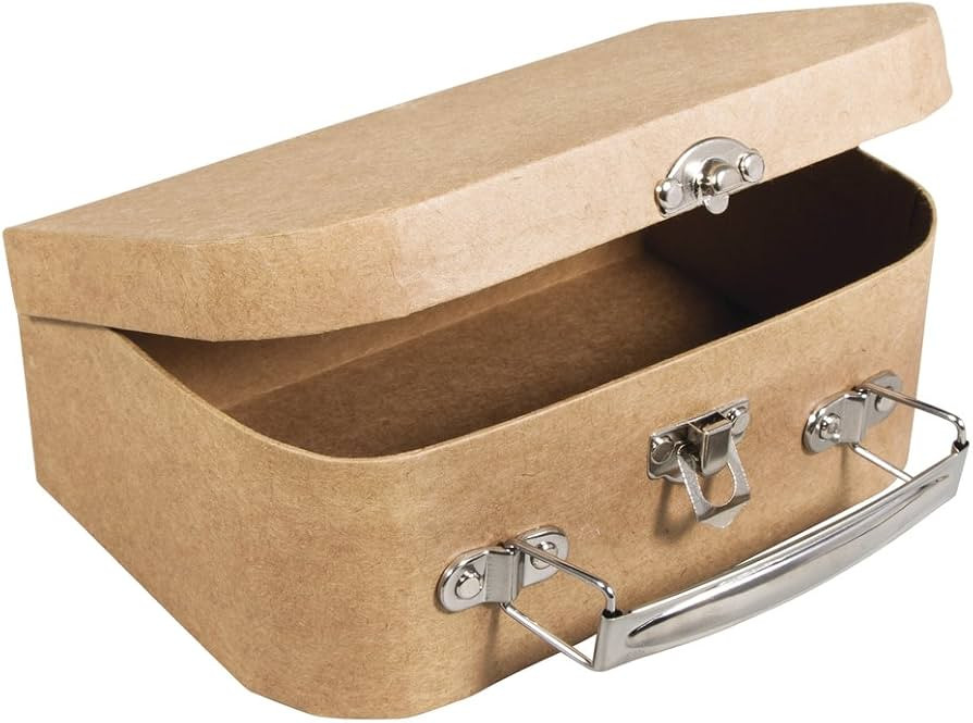 Rayher 67205000 Papier Mache Suitcase with Metal Handle, Sturdy Cardboard Carrying Case for Craft... | Amazon (UK)