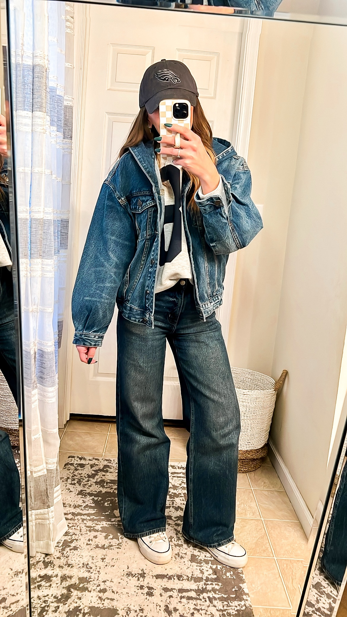 This hooded denim jacket is back in stock and perfect for spring! Love the oversized fit and the fact it has a hood for rainy spring days! 

Wearing size S

#LTKFindsUnder50 #LTKSeasonal #LTKOver40