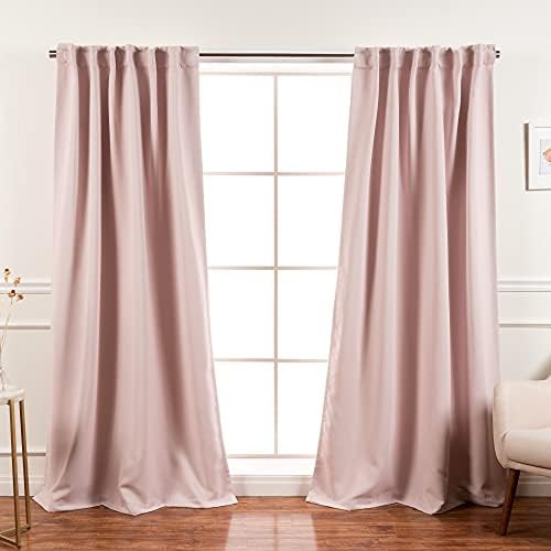 Best Home Fashion Room Darkening Curtains - 2 Panels - 52x84 - Baby Pink | Amazon (US)