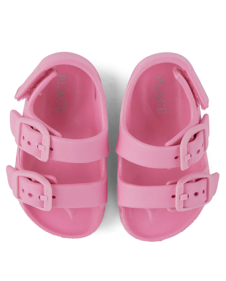 Baby Girls Buckle Slides - pink | The Children's Place