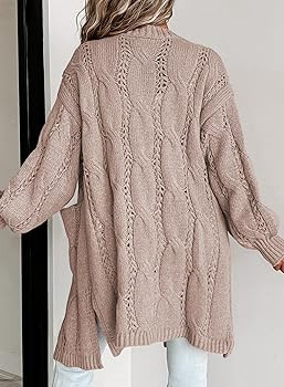 Dokotoo Long Cardigans for Women Open Front 2025 Long Sleeves Winter Sweaters with Pockets | Amazon (US)