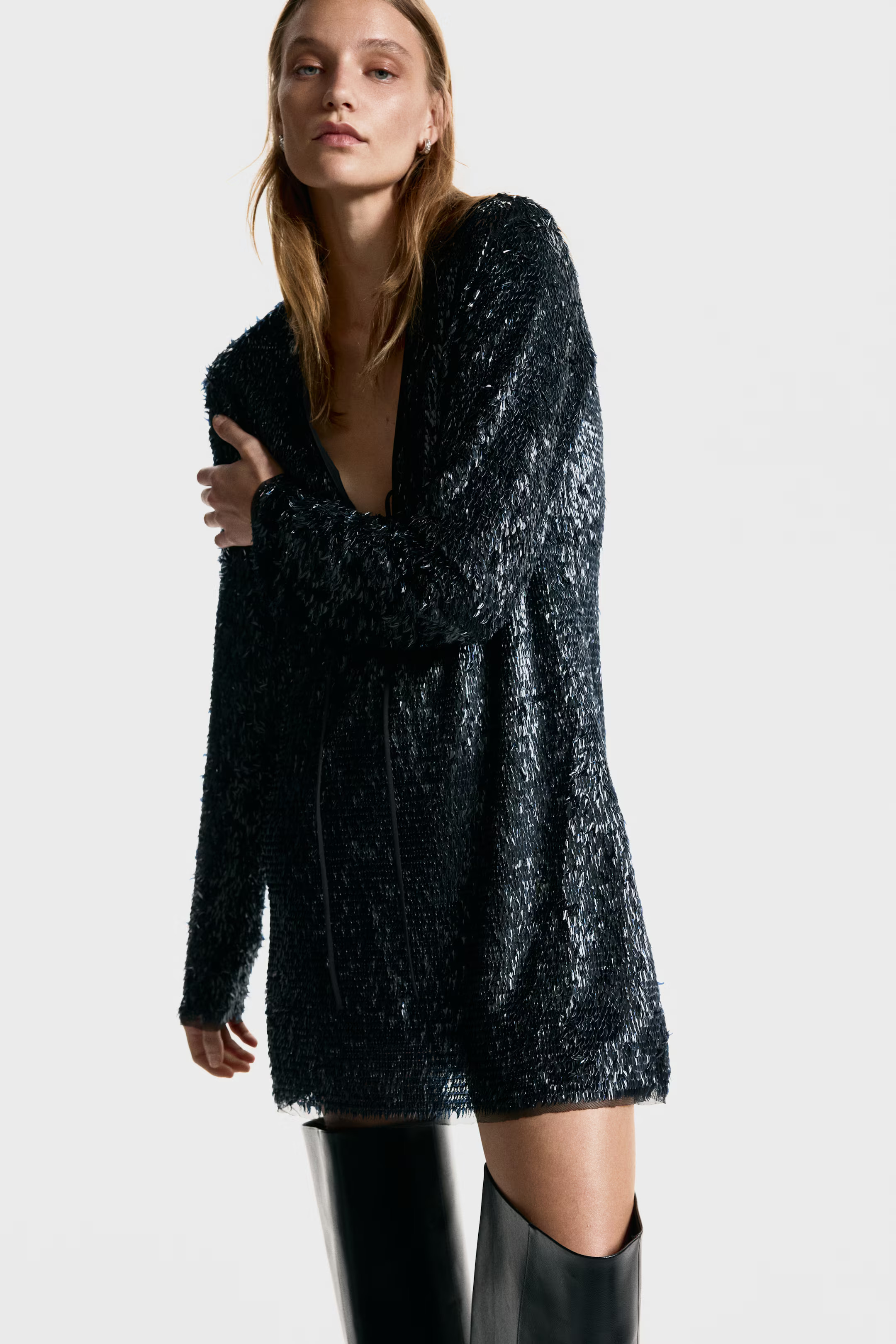 Embellished V-Neck Dress | H&M (US + CA)