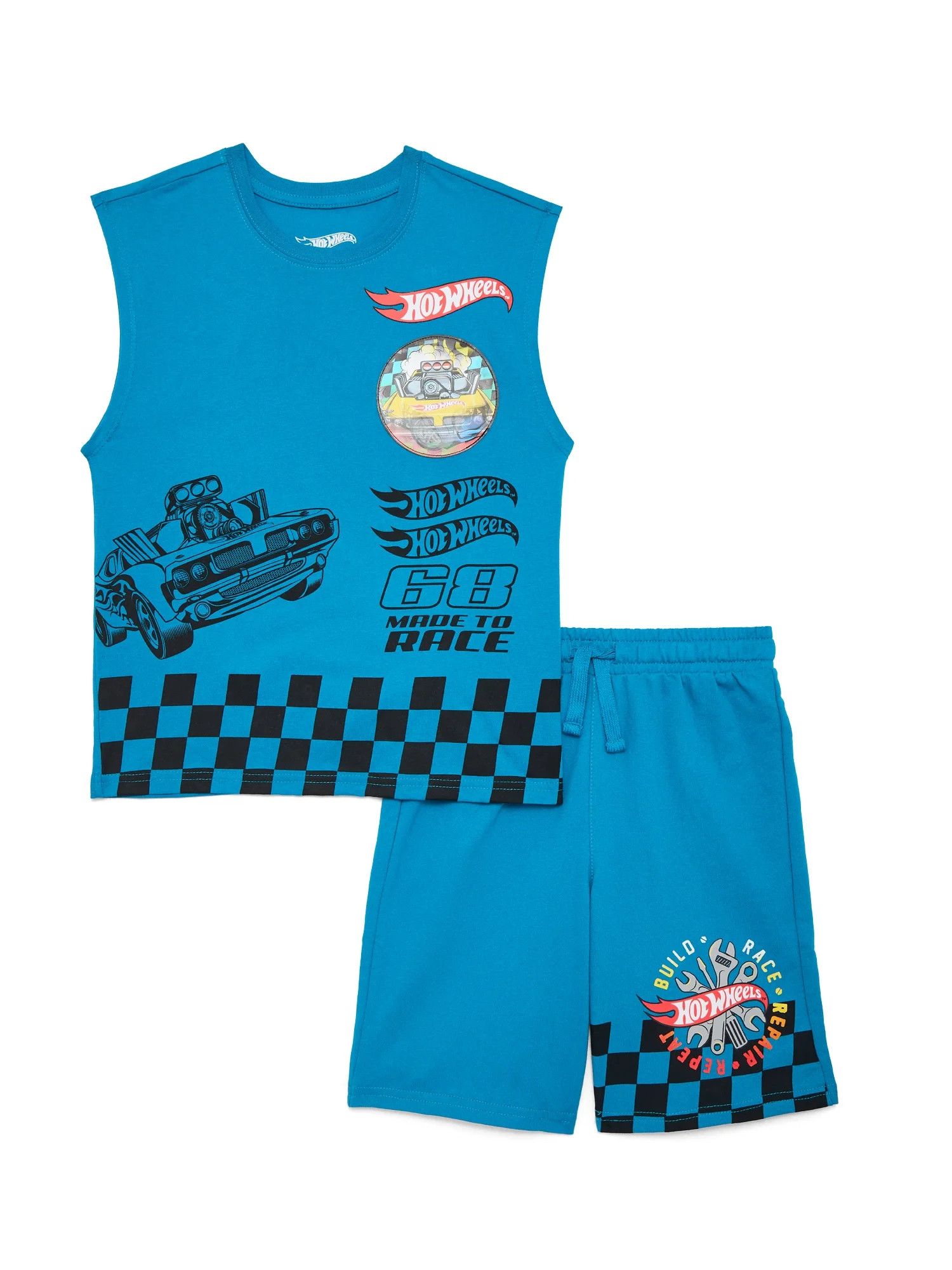 Hot Wheels Boys Tank Top and Shorts Set, 2-Piece, Sizes 4-10 | Walmart (US)