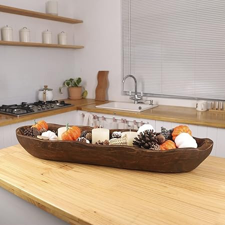 Rustic Wooden Dough Bowl-Batea-Extra Long-Natural | Amazon (US)