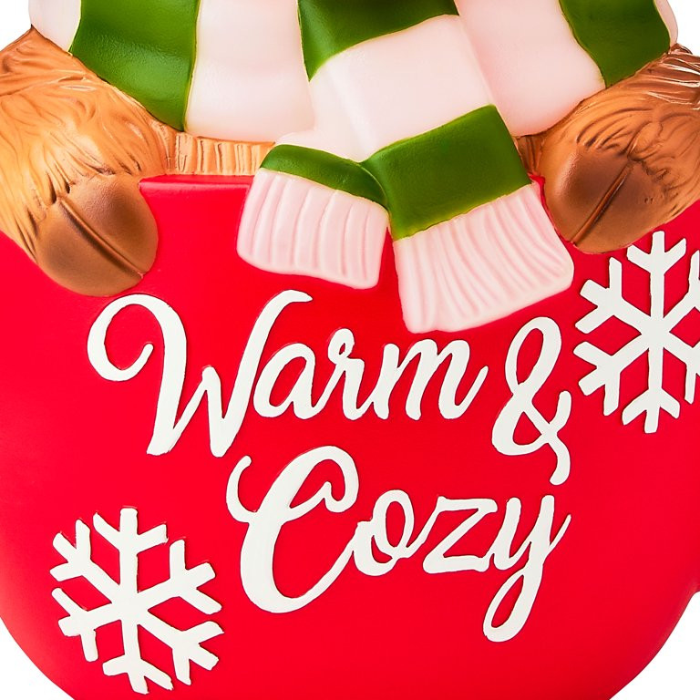 Lighted Blow Mold Cow in Mug Outdoor Christmas Decoration, Multicolor, 24", by Holiday Time | Walmart (US)