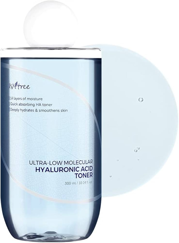 ISNTREE Ultra-Low Molecular Hyaluronic Acid Toner 300ml, 10.14 fl.oz | Quick Absorbing Hyaluronic... | Amazon (US)