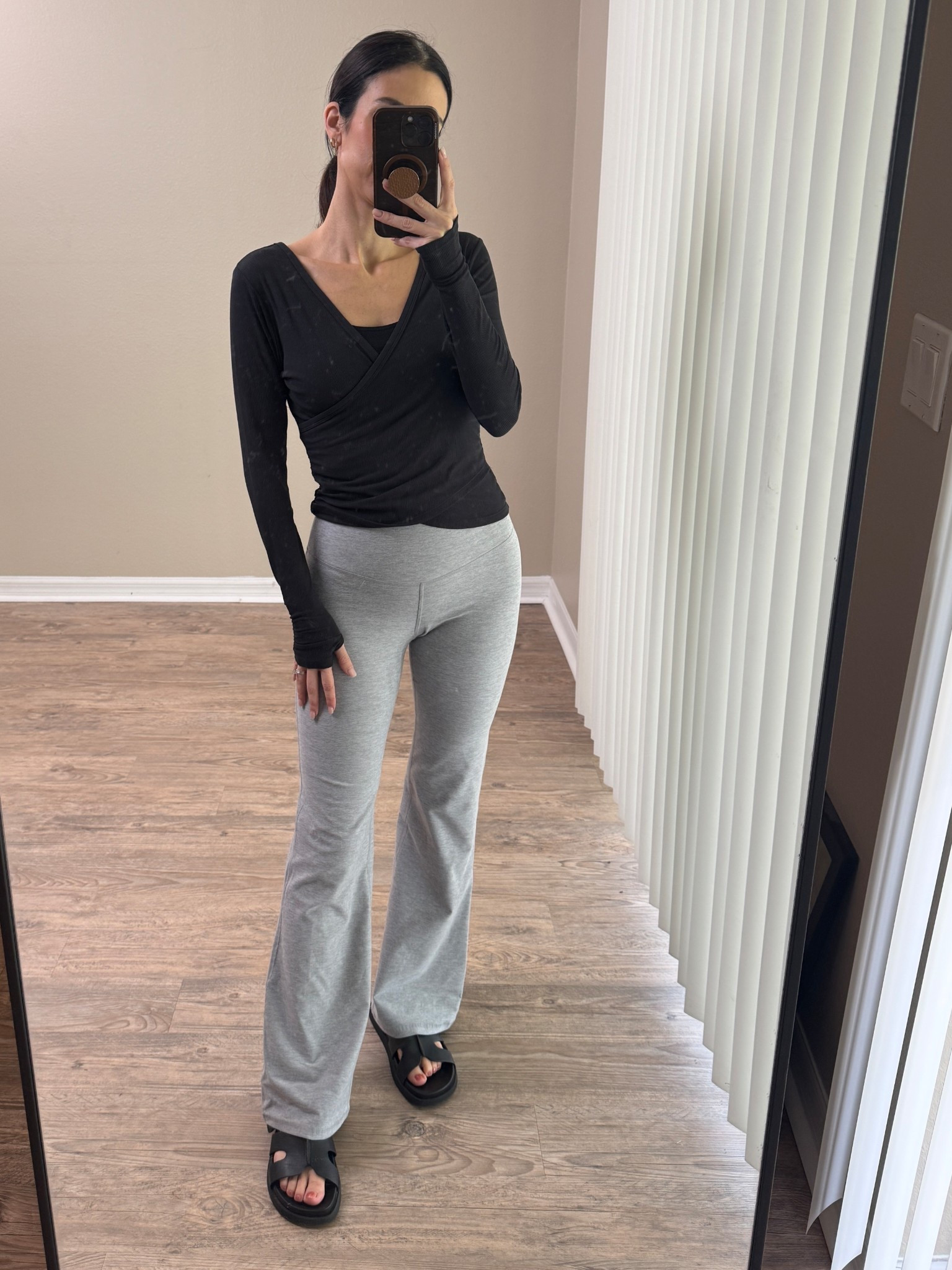 Yoga pants size M, I would definitely size up, they run really small 
Faux wrap top size S TTS 

#walmart 

#LTKStyleTip #LTKFindsUnder50 #LTKActive