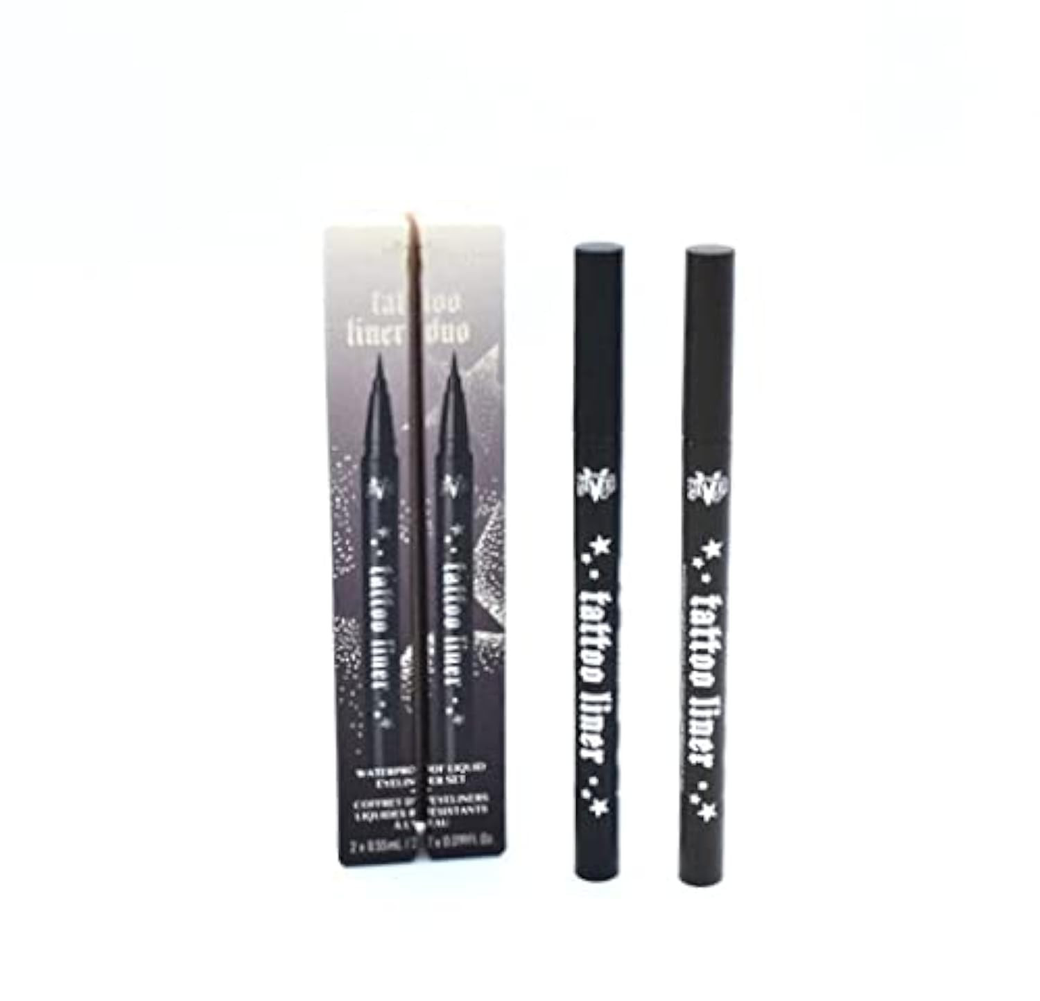 Kat Von D Cosmetics Tattoo Liner Duo Waterproof Liquid Eyeliner Set Trooper Black, Mad Max Brown,... | Amazon (US)