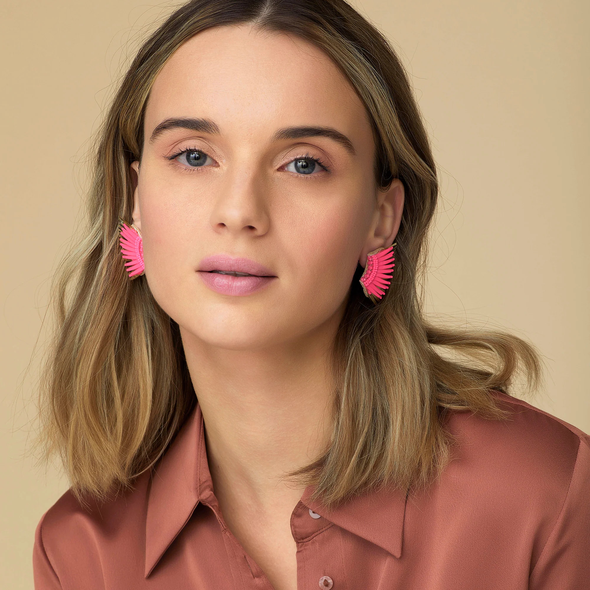 Mini Madeline Earrings Hot Pink | Mignonne Gavigan