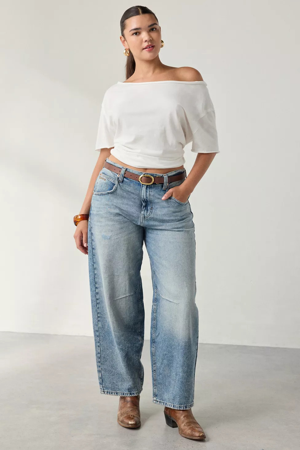 BDG Logan Buckle Baggy Barrel Jean | Urban Outfitters (US and RoW)