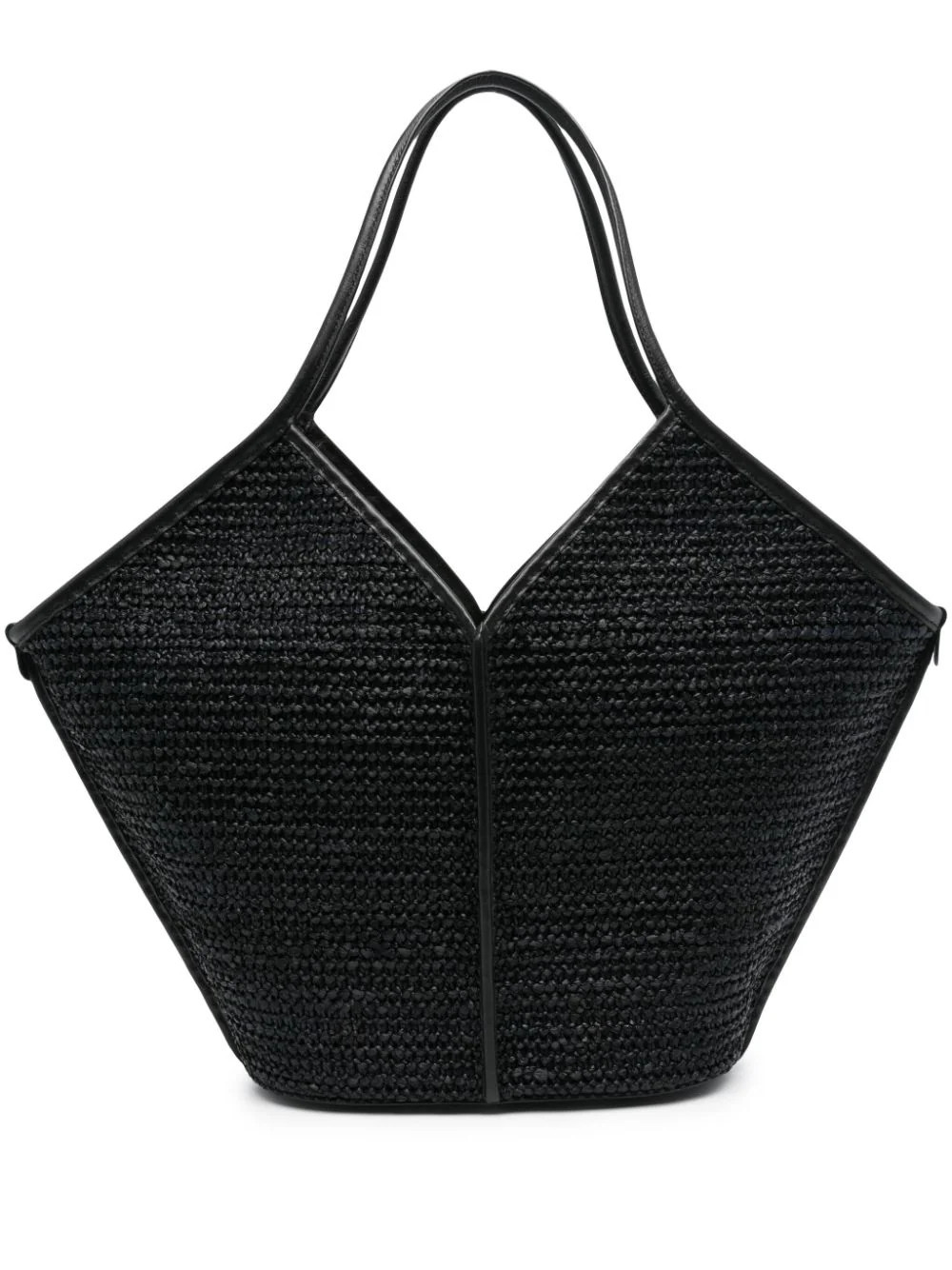 Hereu Calella raffia tote bag - Black | Farfetch Global