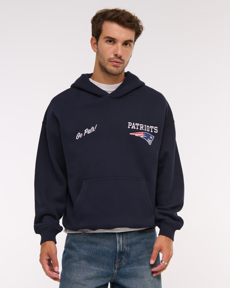 New England Patriots Graphic Popover Hoodie | Abercrombie & Fitch (US)