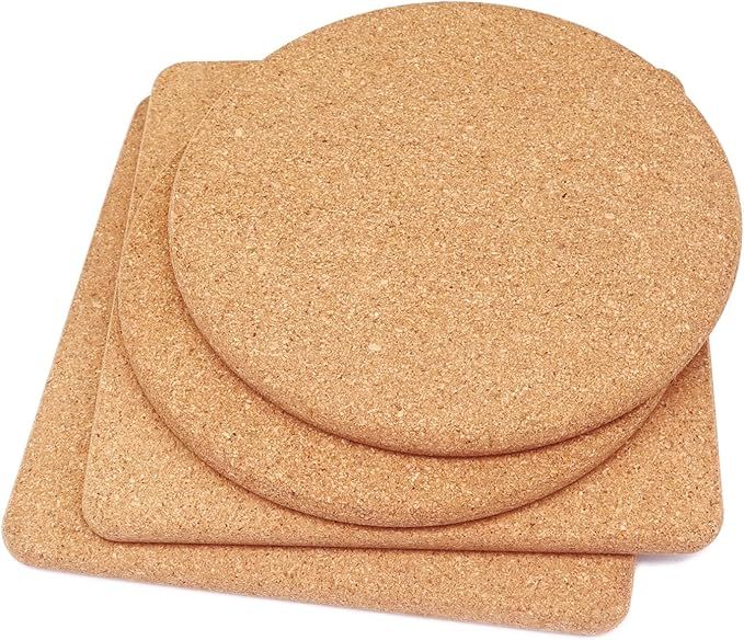 Cork Trivet, High Density Fine Particle Thick Cork Trivets for Hot Dishes, 8 Inch Heat Resistant ... | Amazon (US)