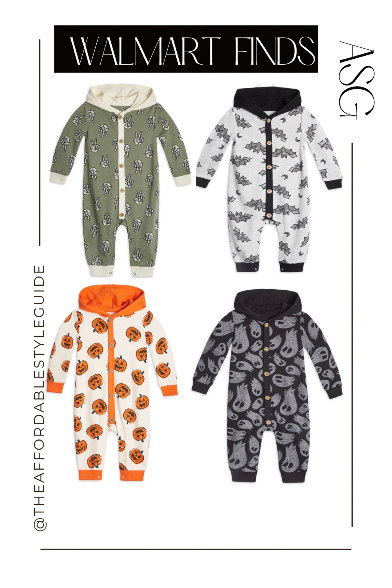 Walmart baby Halloween one piece outfits! 

#LTKunder50 #LTKbaby #LTKkids