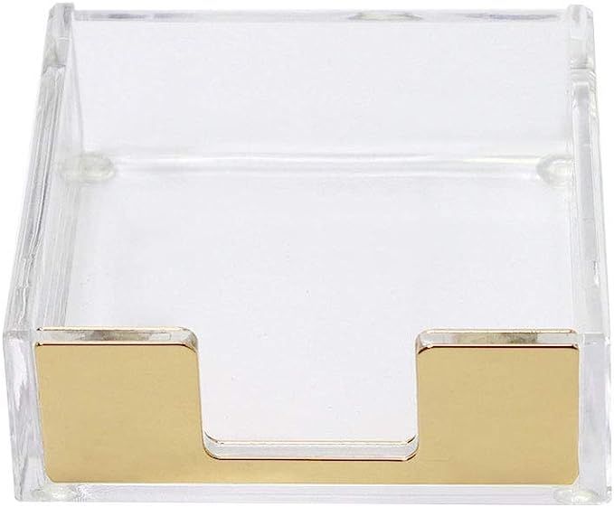 MultiBey Sticky Notes Memo Pad Holder Dispenser Rose Gold with Clear Desk Supplies Organizer Acce... | Amazon (US)