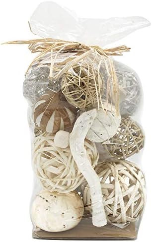 Jodhpuri Decorative Vase Fillers for Centerpieces – Weave and Solid Plastic Sphere Bowl Mix for... | Amazon (US)