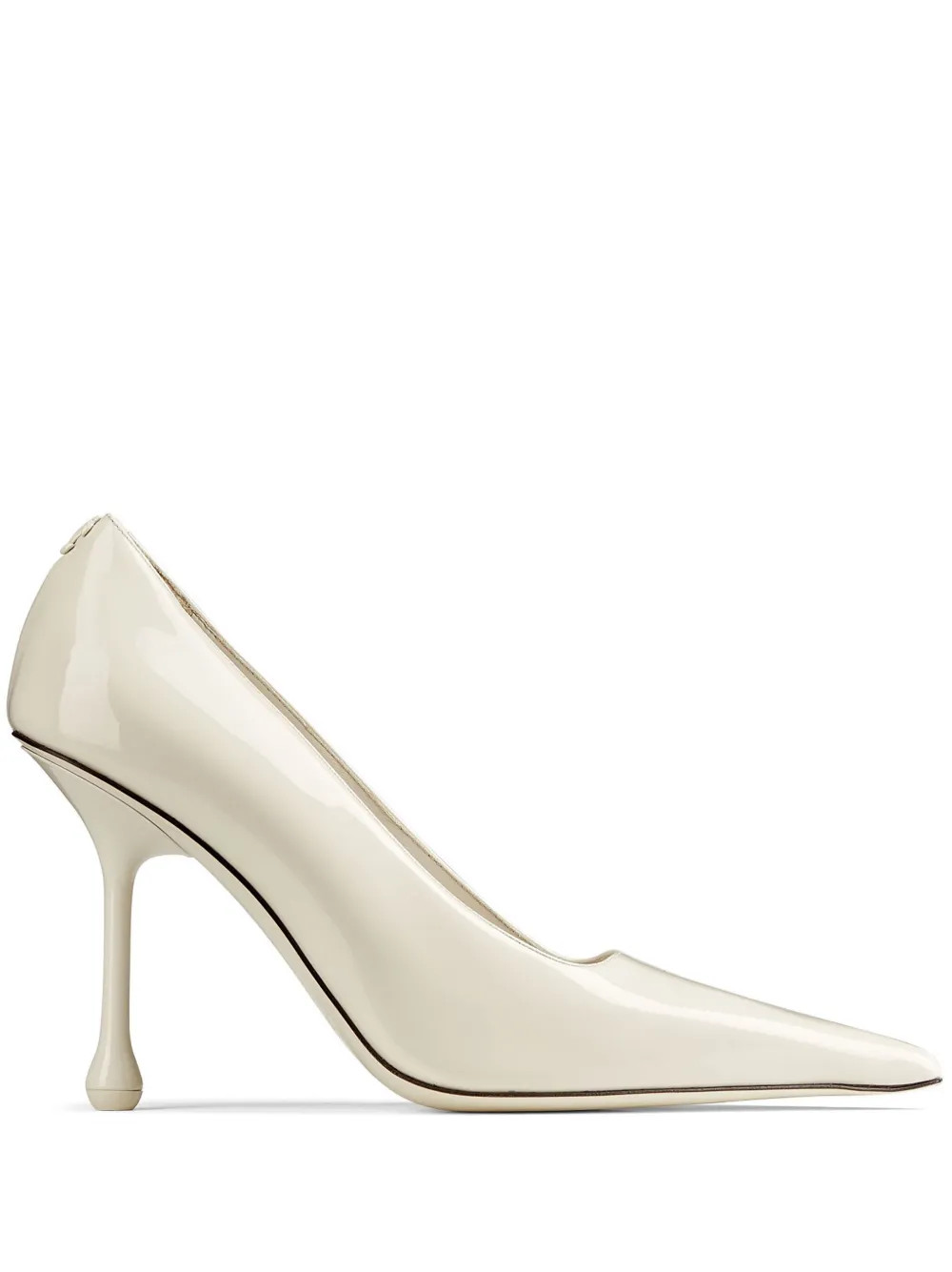 Jimmy Choo Ixia 95mm Patent Leather Pumps | White | FARFETCH BN | Farfetch Global