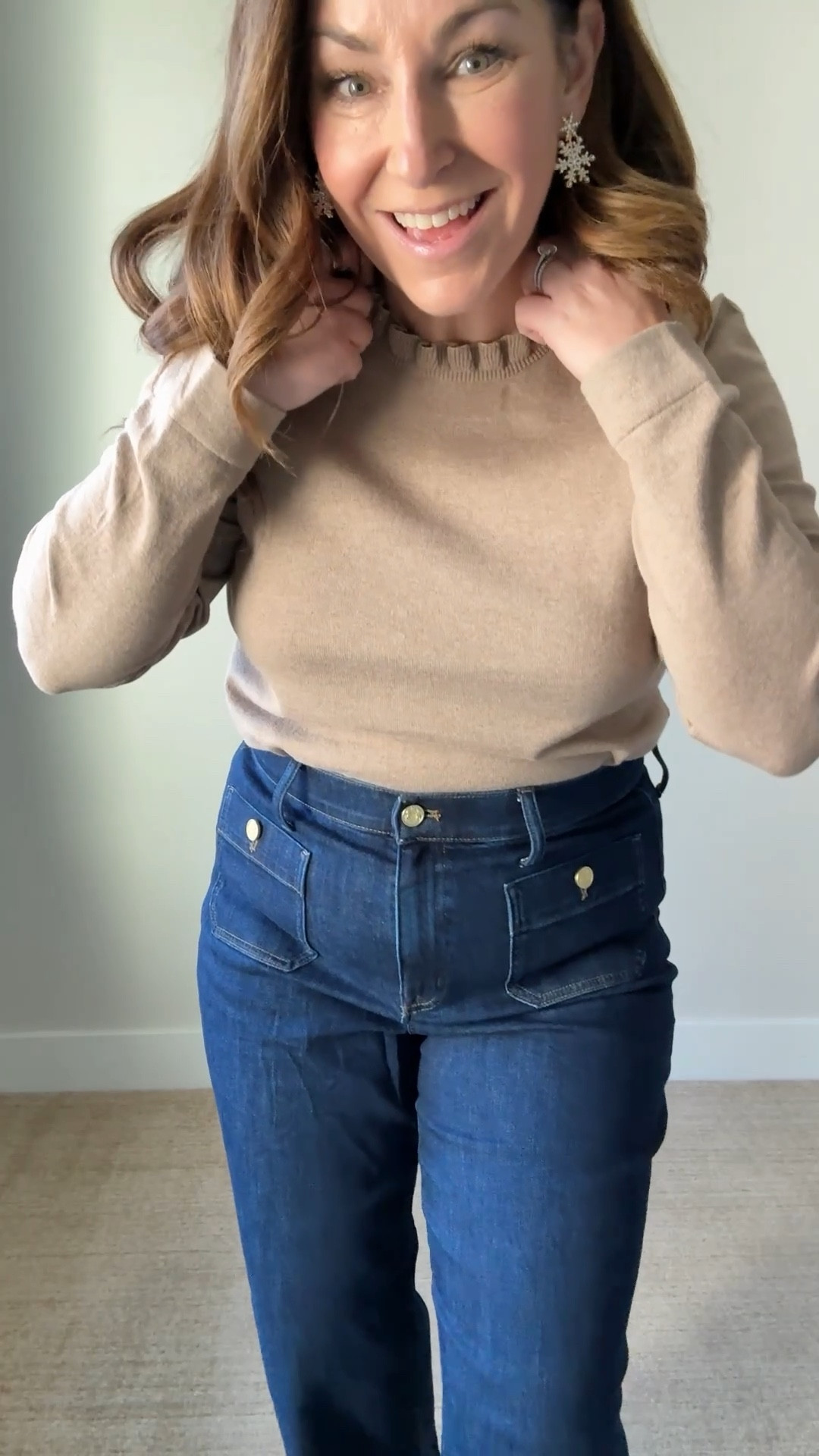 JCrew Factory Casual Everyday Outfit | Wearing Top tts, L // Jeans tts in a 32 but need 31 

#wintercasual #winterlook #everydaycasual

#LTKMidsize #LTKOver40 #LTKHoliday