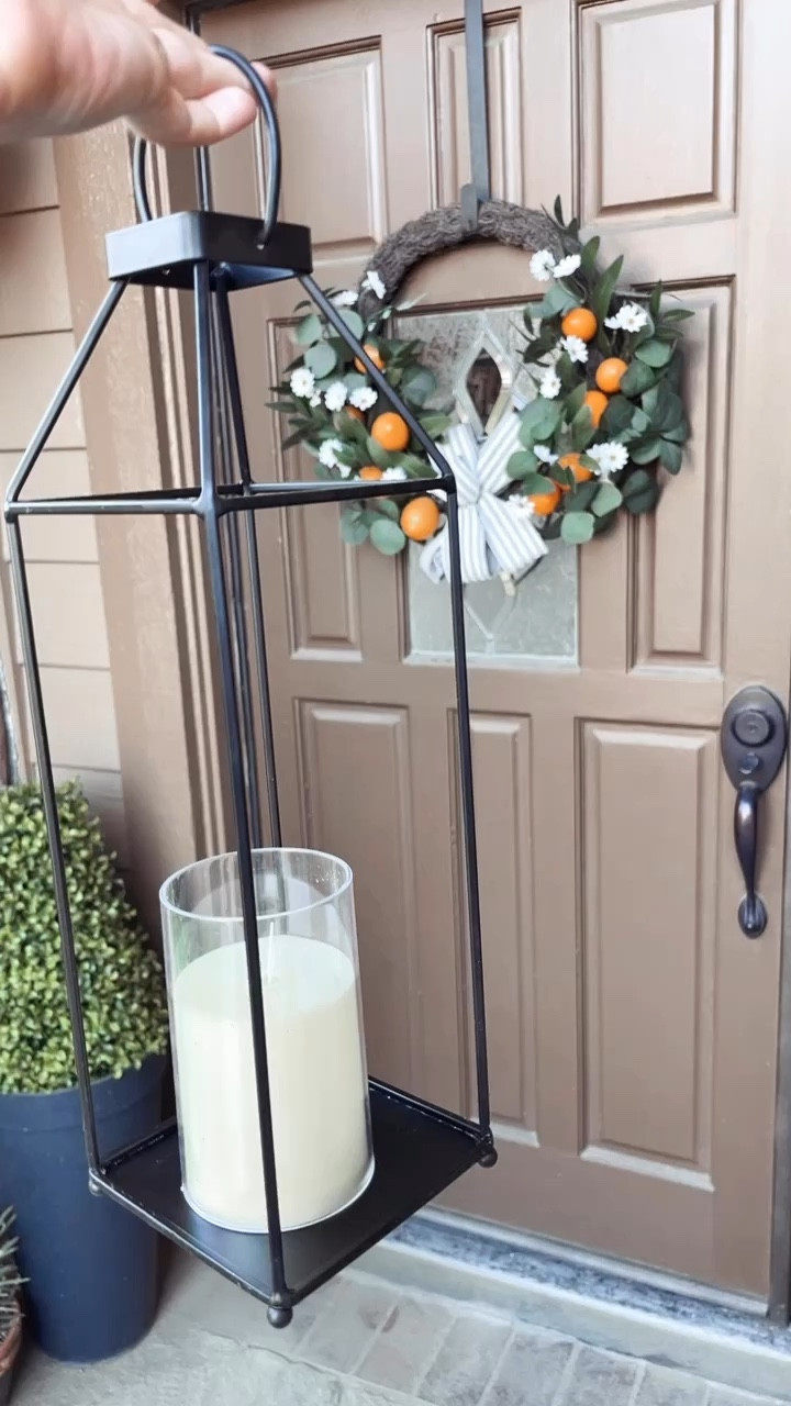 Outdoor lanterns with battery candles from Amazon. Pair of 2 sold for $20. 👍🏻 Two sizes come with each pair. One is slightly taller than the other. 

#LTKFindsUnder50 #LTKHome #LTKWatchNow