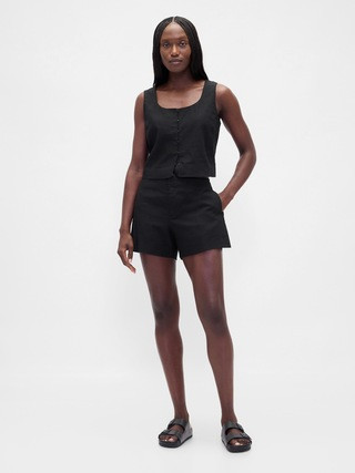 4" Mid Rise Linen-Blend Shorts | Gap (US)