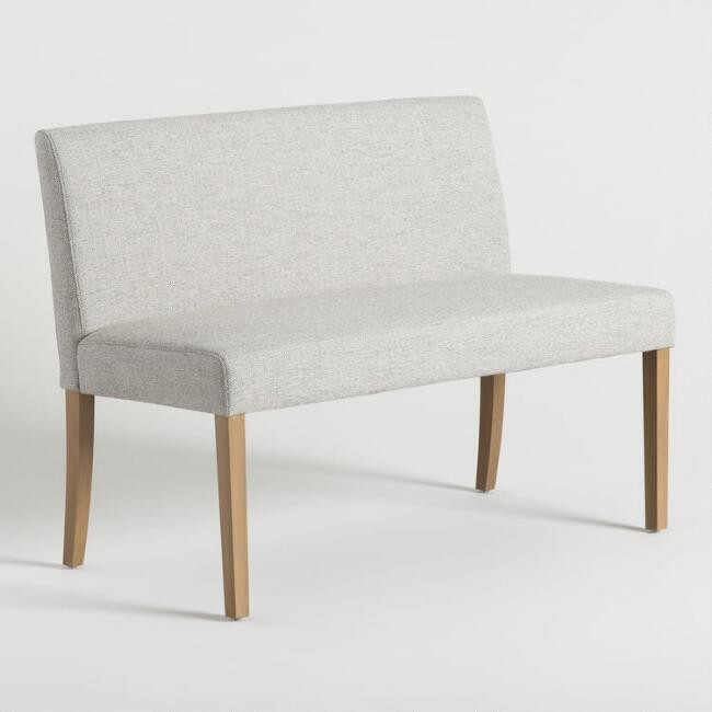 Gray Fletcher Upholstered Dining Bench | World Market
