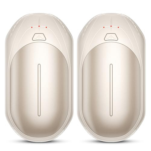 AI Hand Warmers Rechargeable 2 Pack, AI Smart Chips Electric Hand Warmers, 20Hrs Long Safe Heat, Portable Pocket Heater, Gifts for Christmas, Outdoor, Golf, Hunting, Camping Accessories -Champagne | Amazon (US)