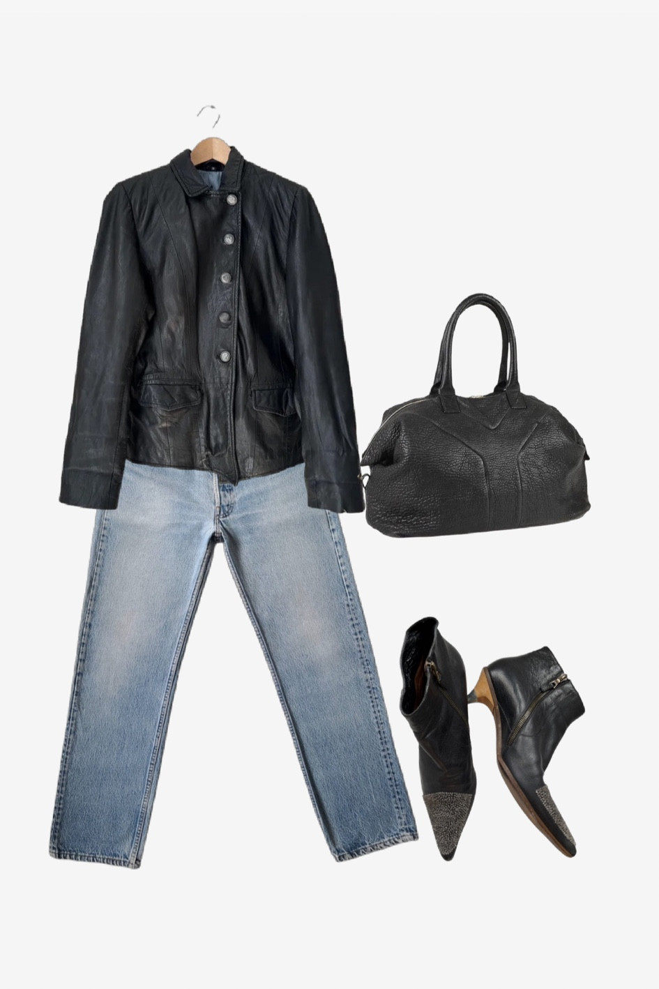 The asymmetrical vintage leather jacket I said I wasn’t going to buy 😬
Everything is secondhand/vintage in this outfit. 

 •
#falloutfit #ysleasy #vintageysl #falltrends #torontostylist #StyleOver40  #secondhandFind #fashionstylist #slowfashion #FashionOver40  #MumStyle #genX #genXStyle #shopSecondhand #genXInfluencer #genXblogger #secondhandDesigner #Over40Style #40PlusStyle 

#LTKOver40 #LTKItBag #LTKStyleTip