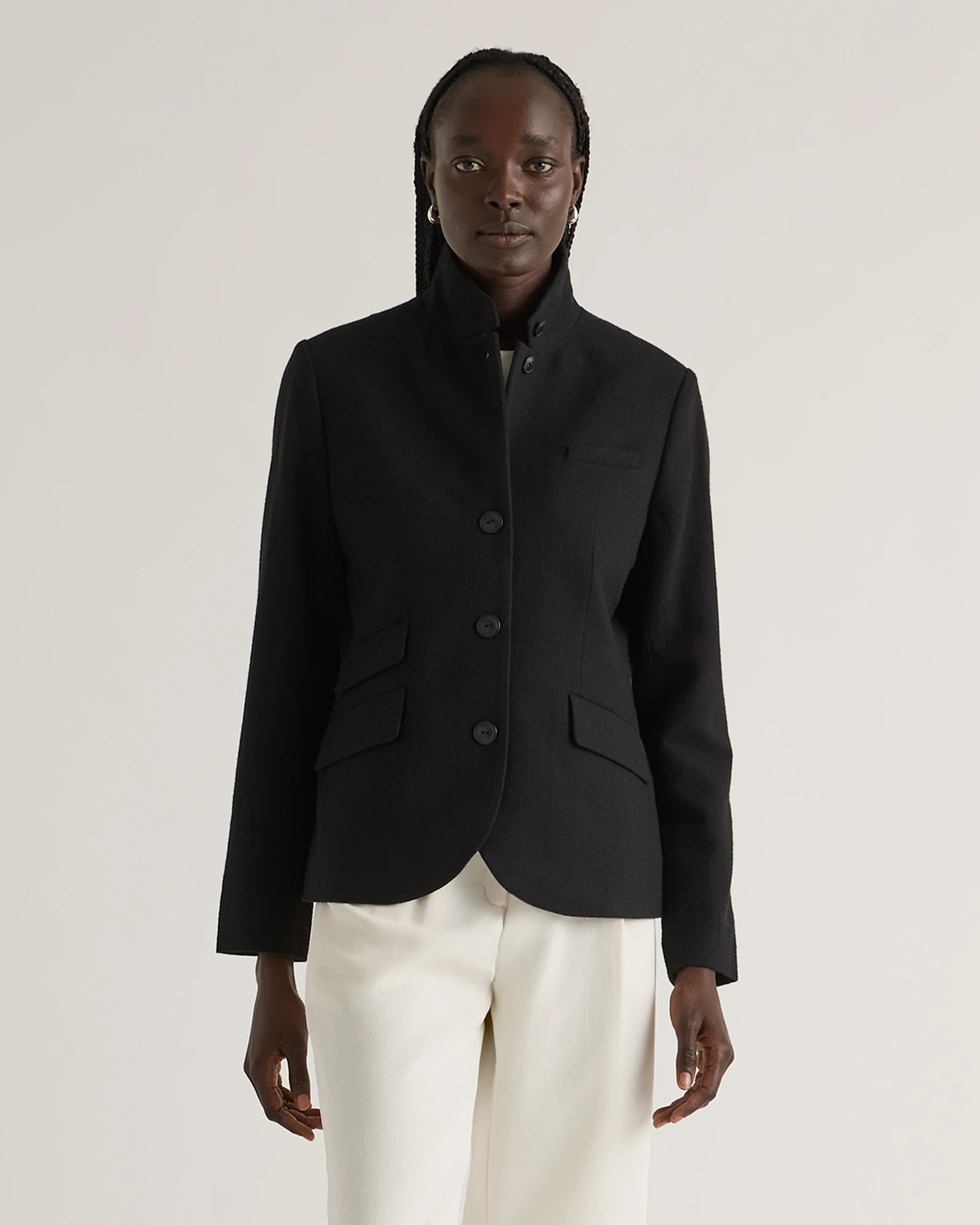 Italian Wool Stand Collar Blazer | Quince