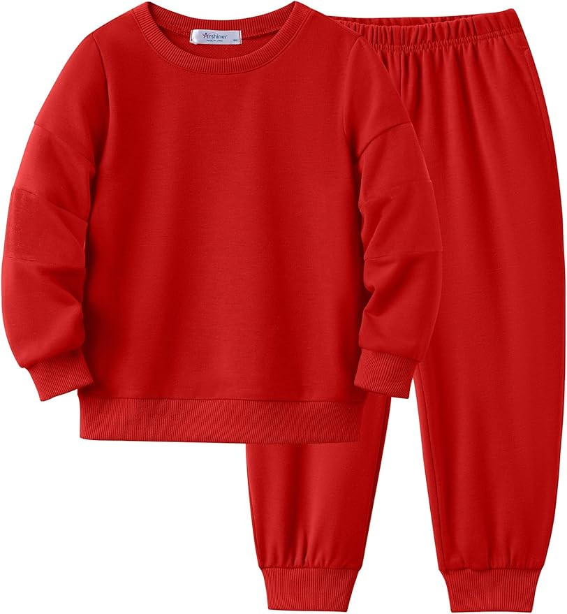 Arshiner Boy Clothes 2 Piece Color Block Sweatshirt and Pants Set Fall Winter Outfit for Toddler ... | Amazon (US)