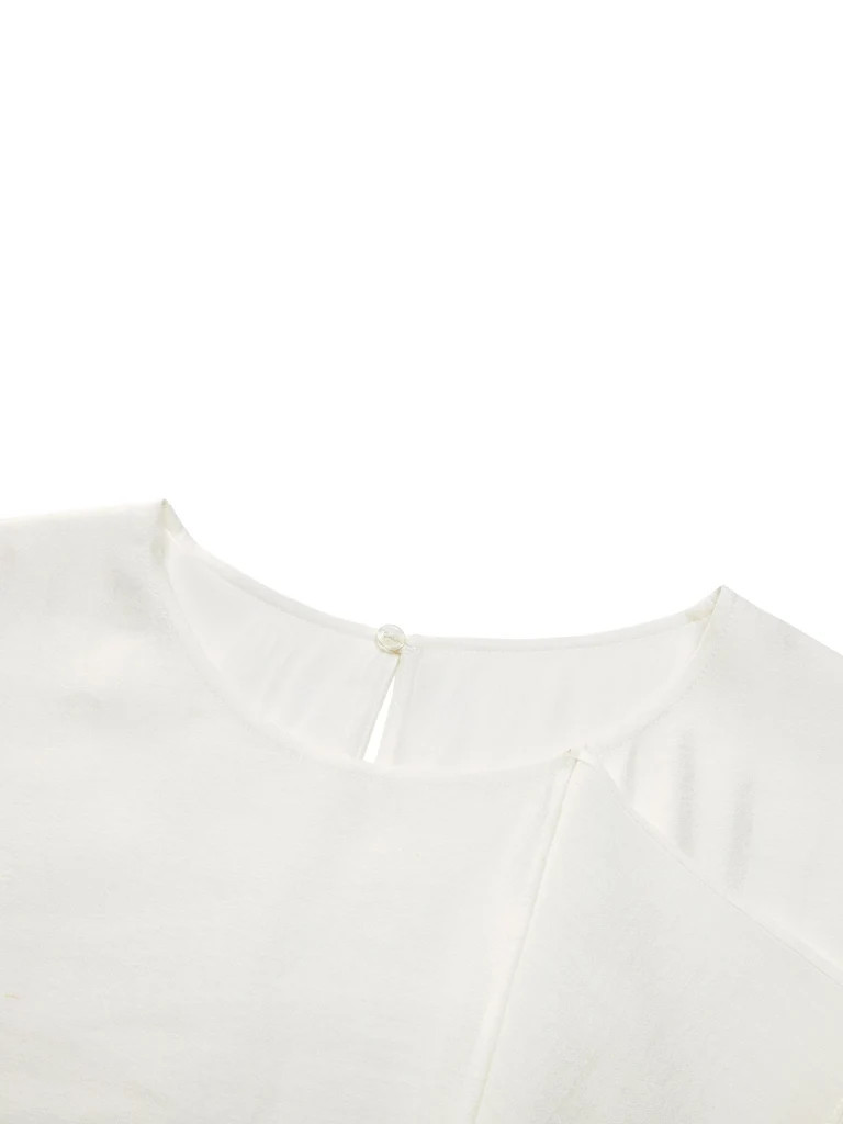 Lyocell Acetate Blend Ruffle-Detail Women Tank Top | GOELIA