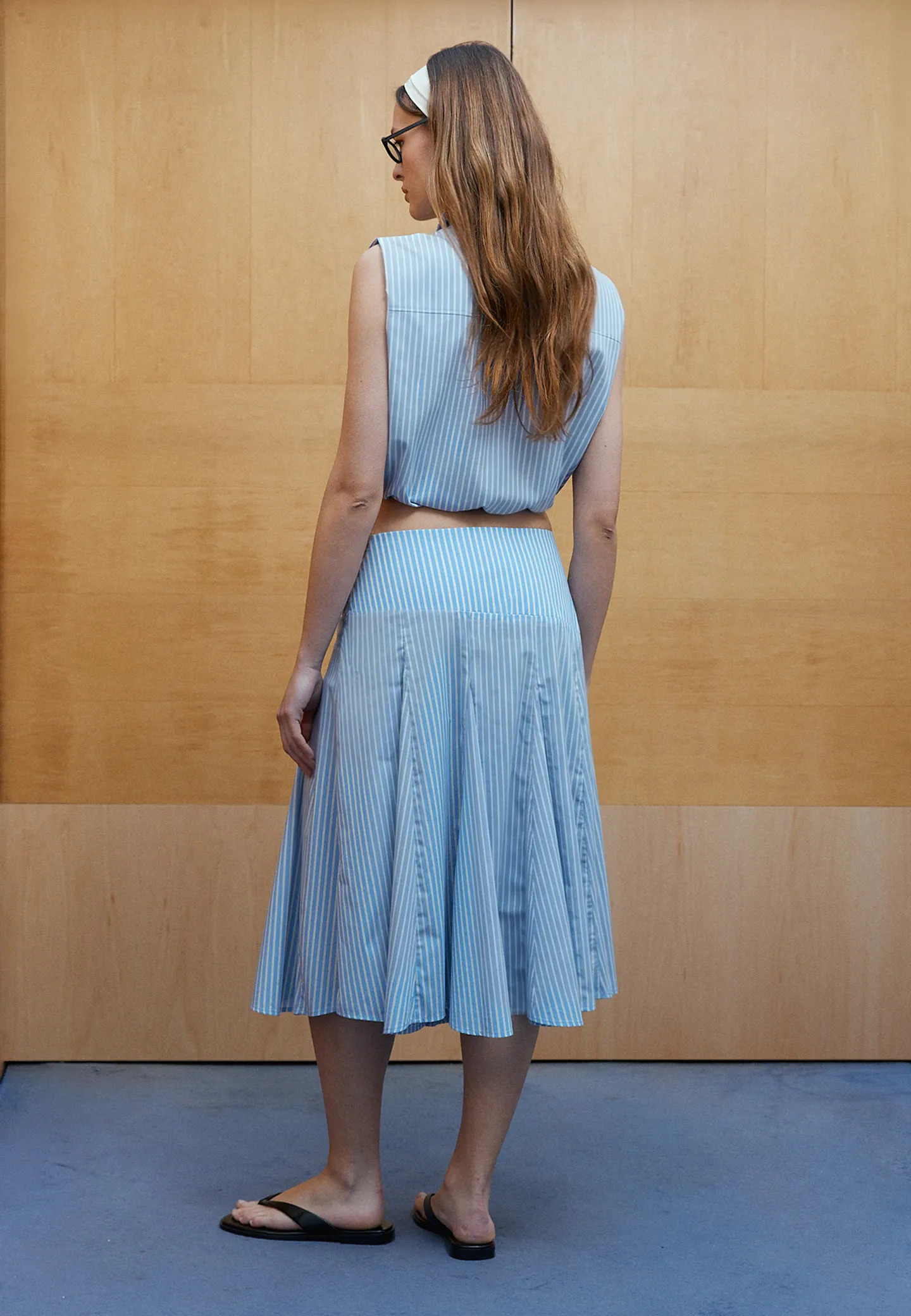 Poplin asymmetric midi skirt - Women's See all | Stradivarius United Kingdom | Stradivarius (UK)
