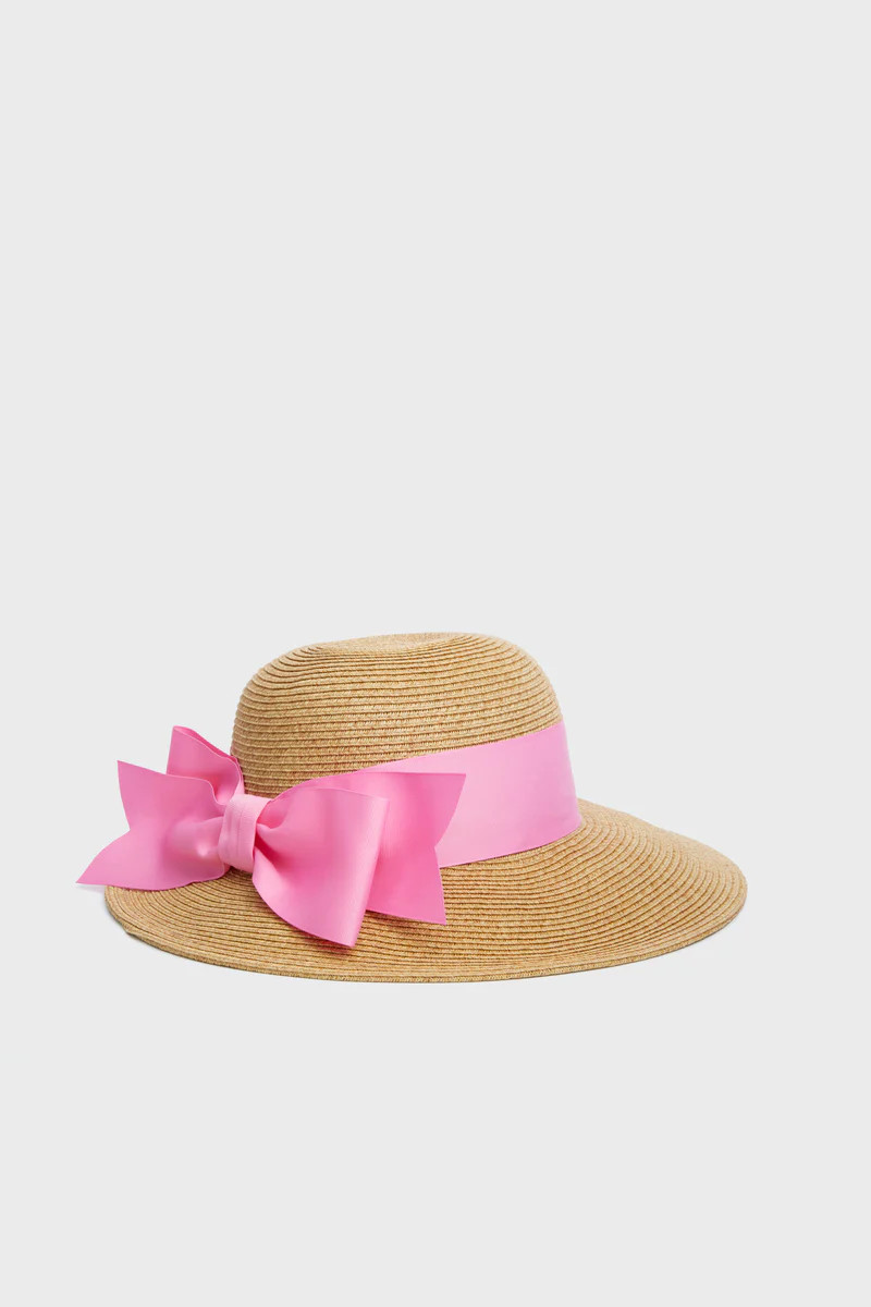 Exclusive Pink Packable Wide Bow Sunhat | Tuckernuck (US)