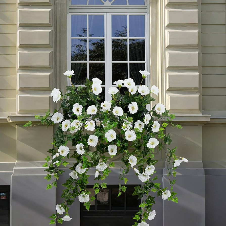 Artificial Flowers Faux Outdoor Plants Artificial Petunias for Outdoors Uv Resistant Fake Petunia... | Amazon (US)